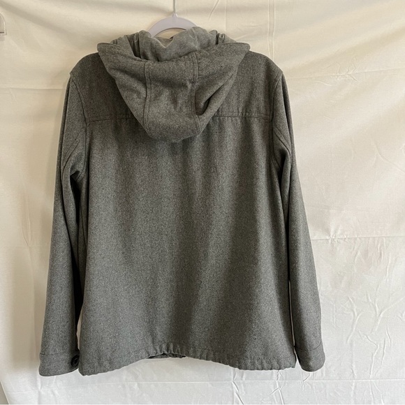 COTTON ON Nineteen Ninety One Wool Hoodie Utility Jacket Gray Size Medium - Picture 2 of 12